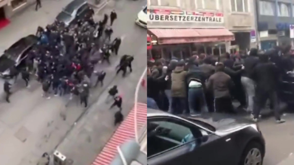 Hooligans van Bayern en Wolfsburg gaan elkaar keihard te lijf