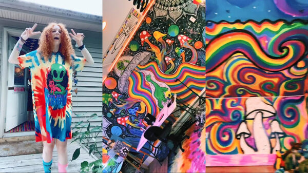 Hippie geeft een mind blowing rondleiding door haar trippy huis