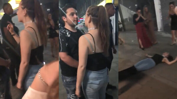 Laffe Engelse gentleman hoekt dame keihard knock-out