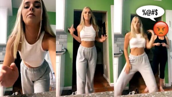 Mama diep teleurgesteld als ze haar dochter voor TikTok bezig ziet