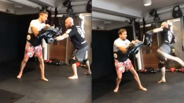 Geplande high kick loopt iets anders dan verwacht