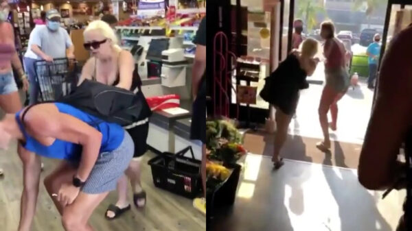 Geen mondkapje op? Dan word je gewoon de winkel uit gesleept