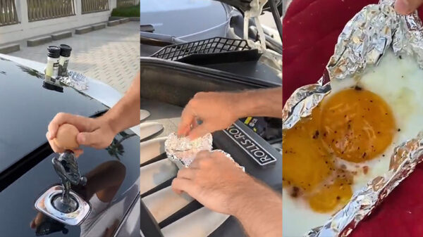 Een perfect eitje bakken doe je natuurlijk op je Rolls Royce!