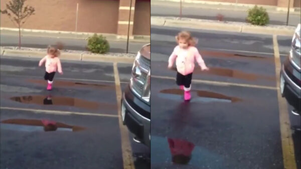 Even lekker door de plassen rennen