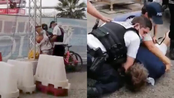 Toeschouwers Tour de France hardhandig gearresteerd vanwege niet dragen van mondkapje