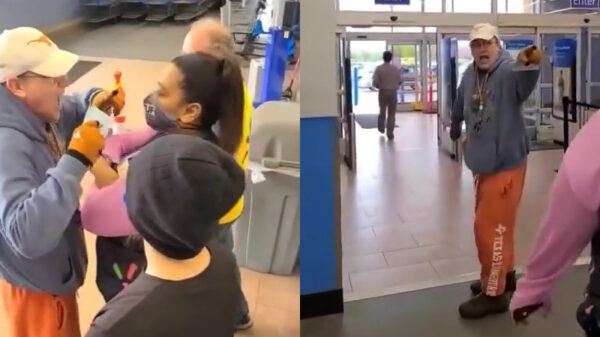 Mannelijke Karen heeft totale meltdown in Walmart omdat 'ie geen mondkapje op wil