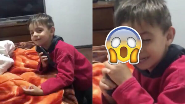 Even genieten van pappa's heerlijk trillende tondeuse