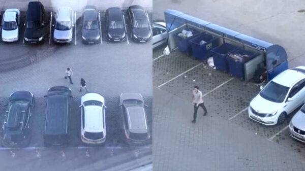 Rus is HE-LE-MAAR klaar met zijn vriendin en dumpt haar letterlijk