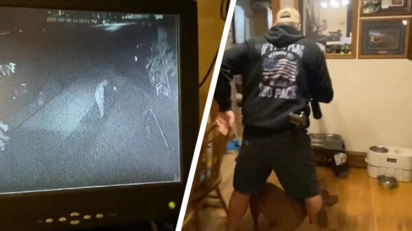 Slecht idee van de dag: in iemands tuin over een Trump-bord plassen