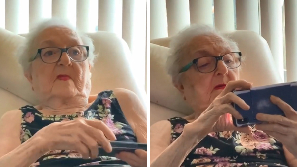 91-jarige oma gaat lekker op de populaire WAP-video van Cardi B