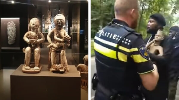 Activisten jatten beeld uit Afrika Museum want 'geplunderd onder kolonisatie'