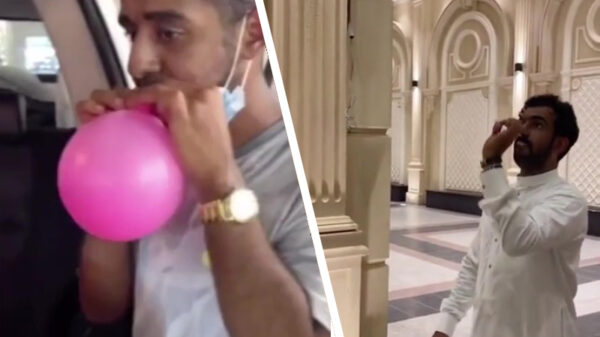 Met een verfballon kun je je kameraad flink te grazen nemen