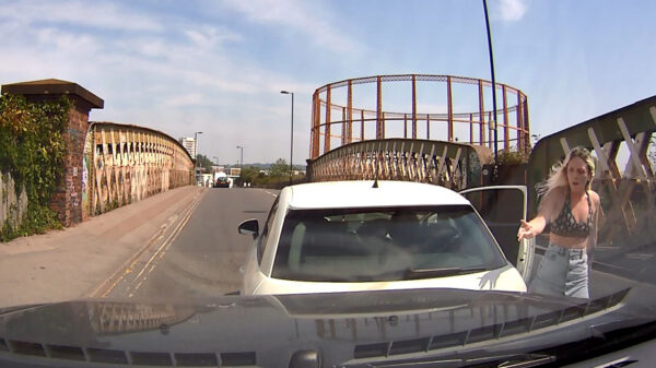 Hittepetitje wordt vanachter aangetikt als ze auto een remtest geeft